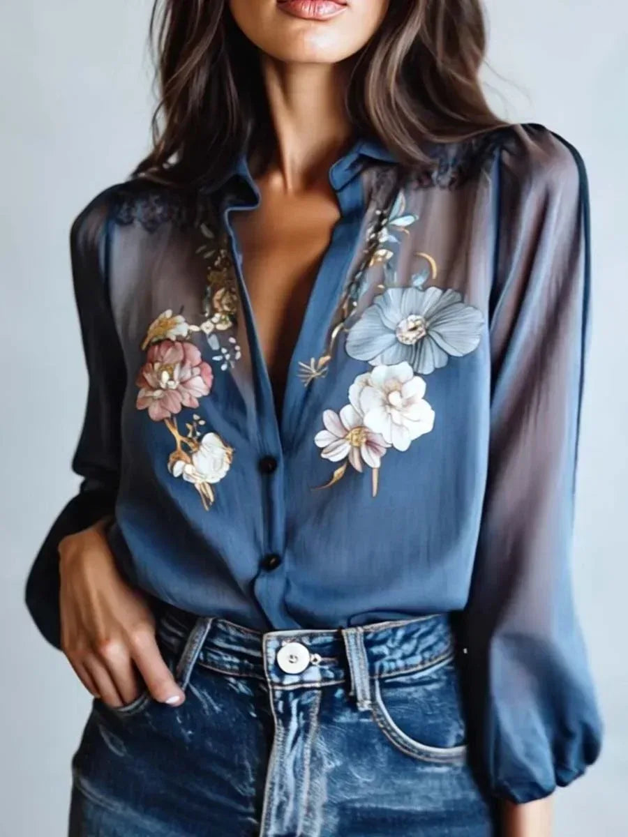 Floral Boho Chic Women's Blouse - Sarah and Emma Portland