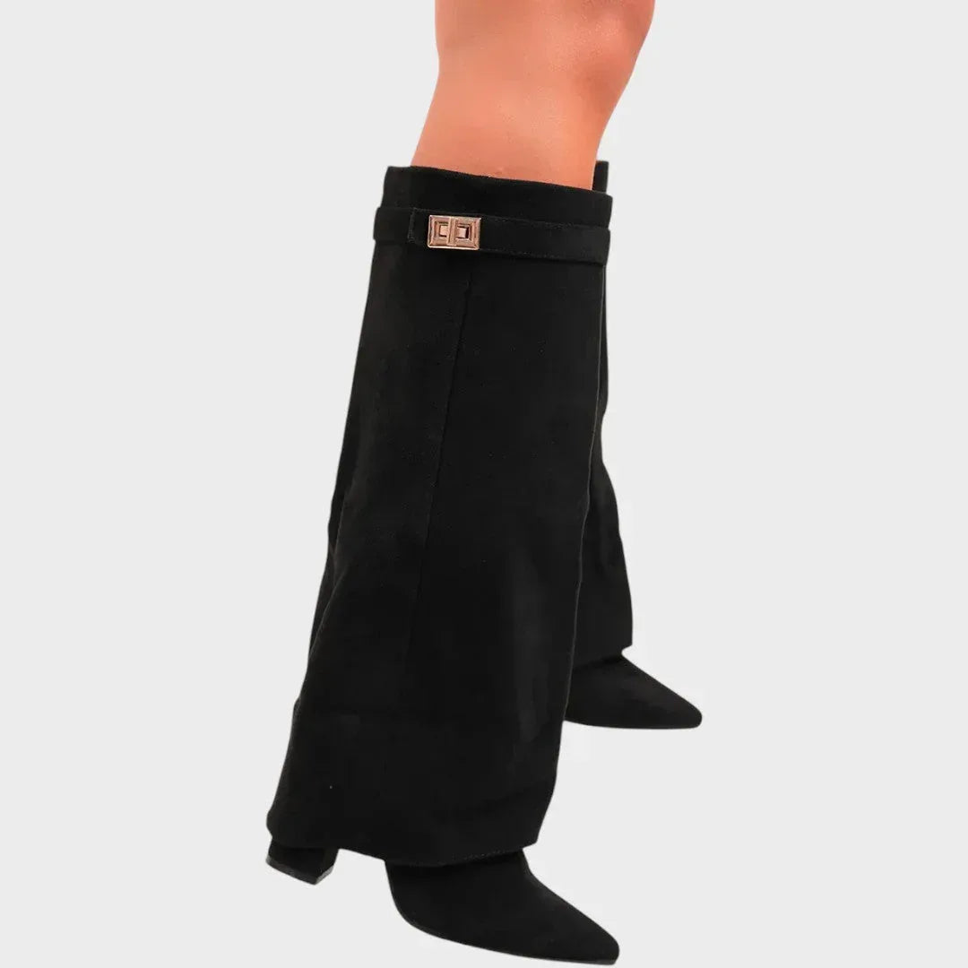 Lunara | High-Cut Suede Boots - Sarah and Emma Portland