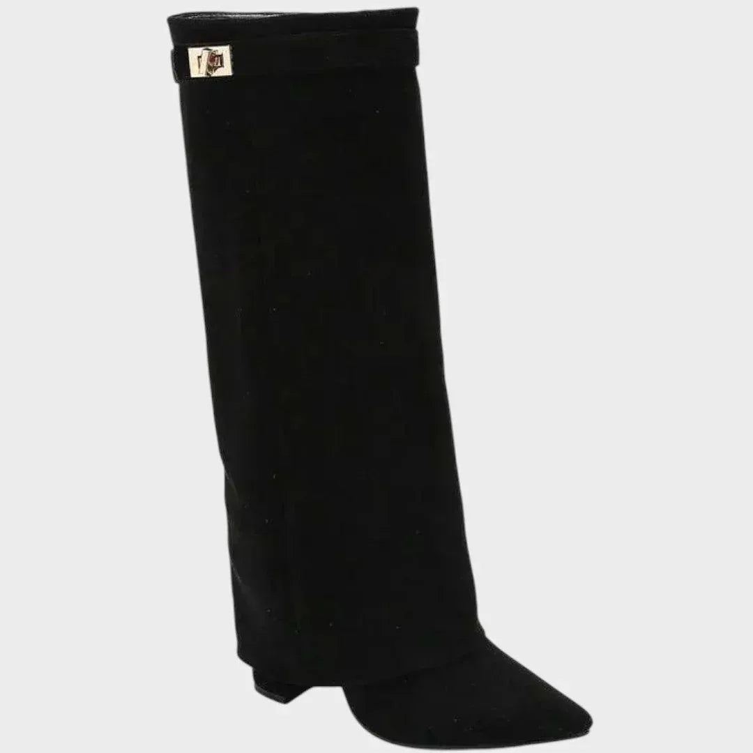 Lunara | High-Cut Suede Boots - Sarah and Emma Portland