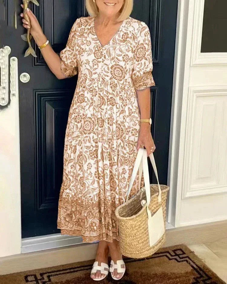 Keisha | Graceful V-Neck Floral - Sarah and Emma Portland