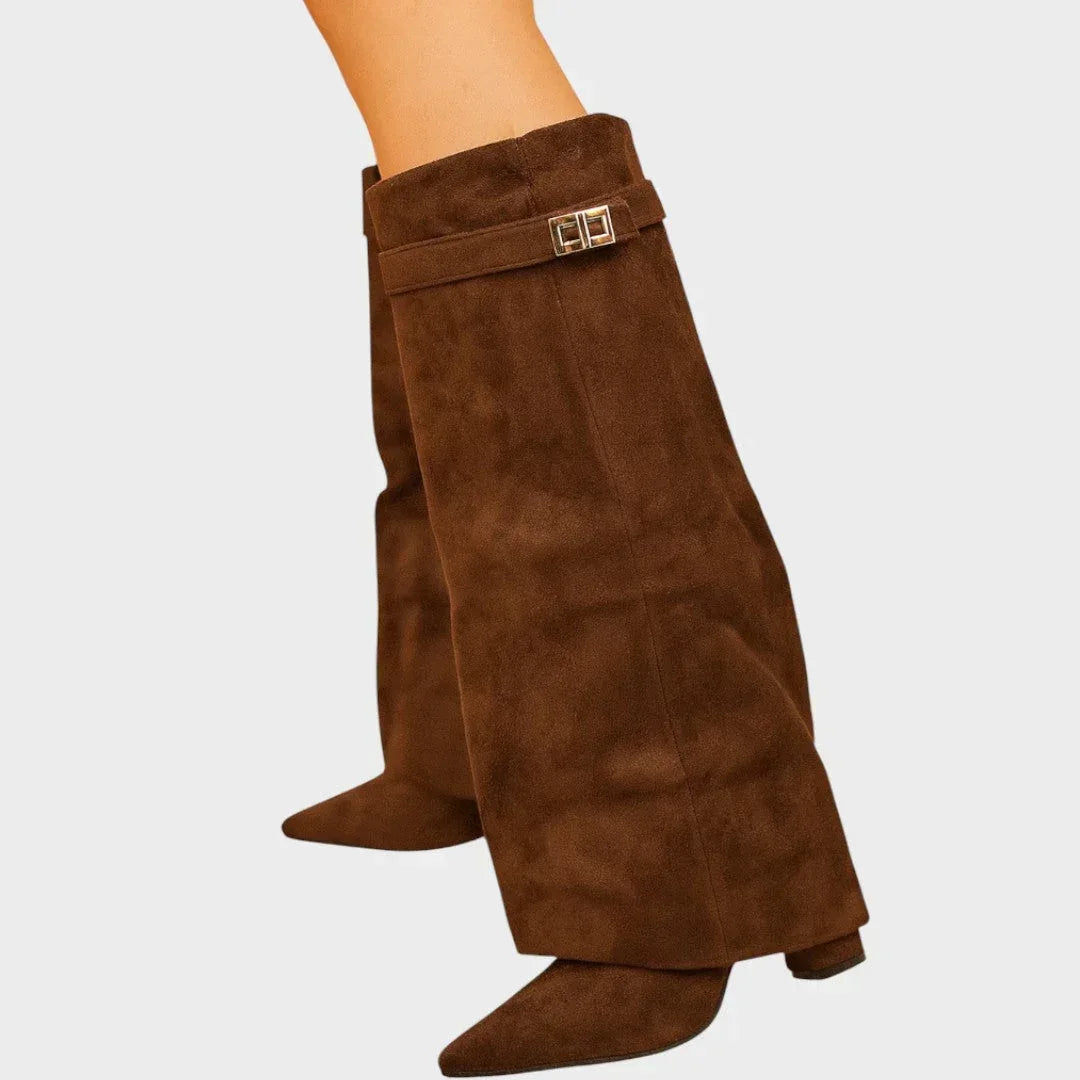 Lunara | High-Cut Suede Boots - Sarah and Emma Portland