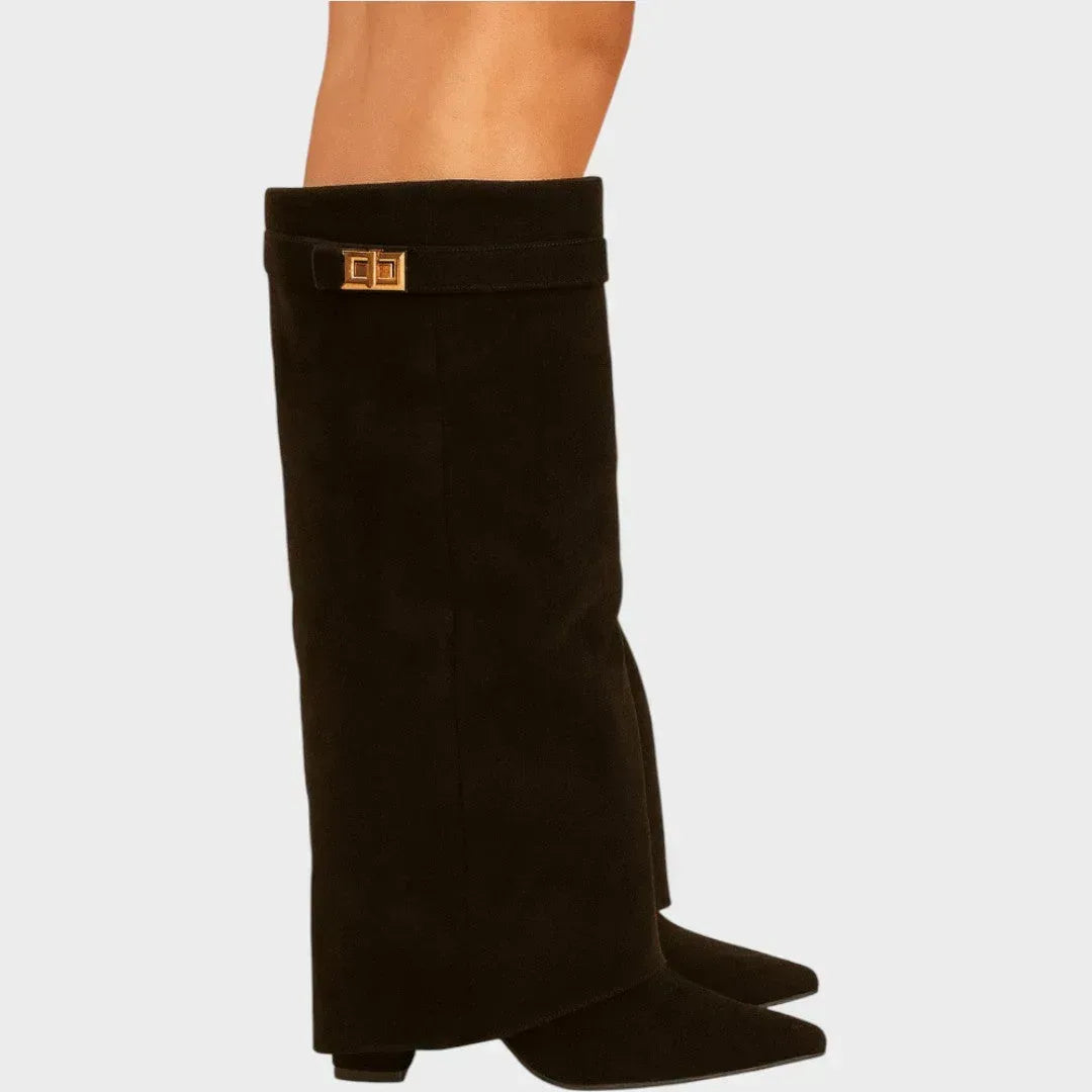 Lunara | High-Cut Suede Boots - Sarah and Emma Portland