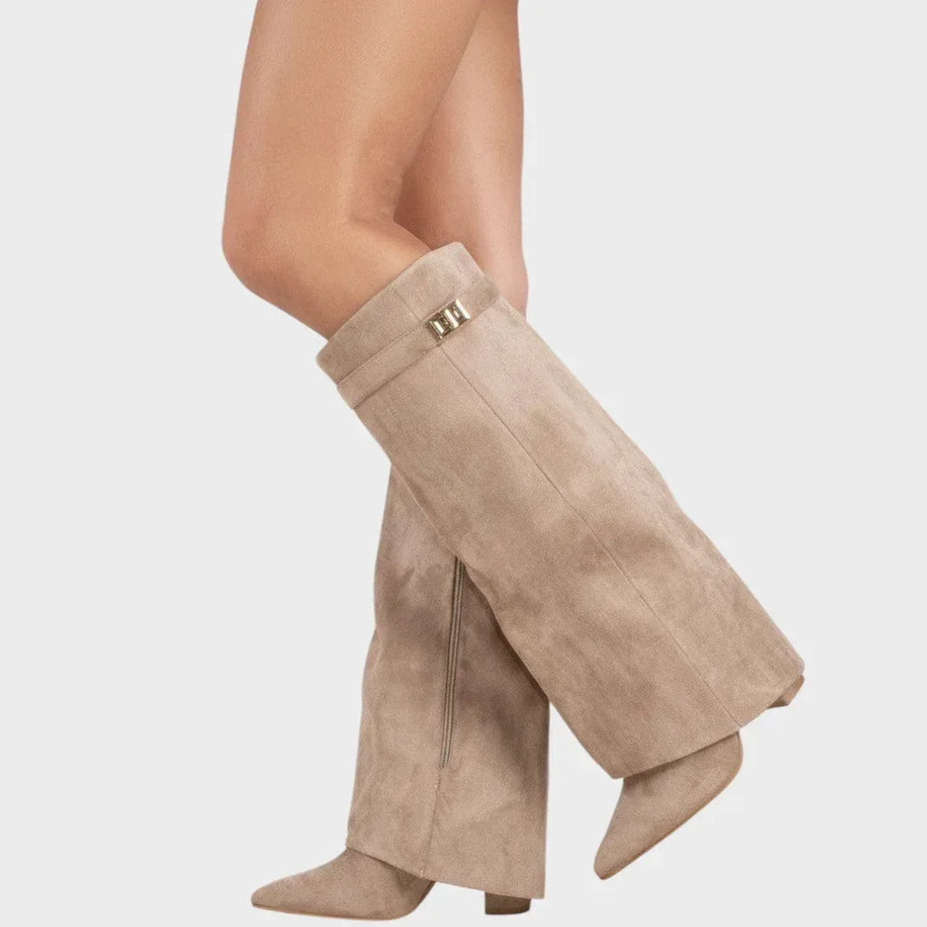 Lunara | High-Cut Suede Boots - Sarah and Emma Portland