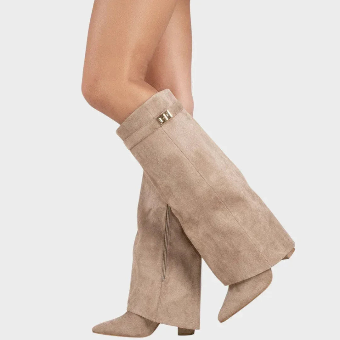 Lunara | High-Cut Suede Boots - Sarah and Emma Portland