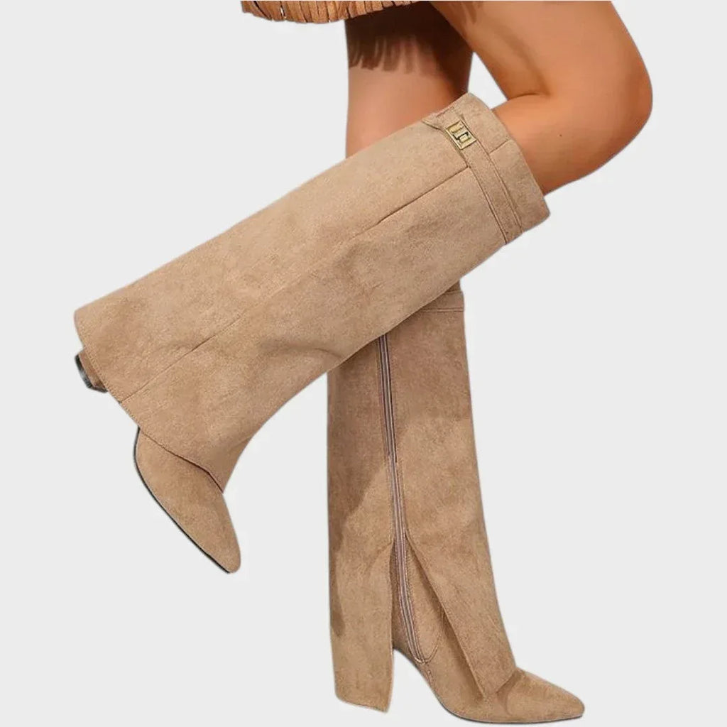 Lunara | High-Cut Suede Boots - Sarah and Emma Portland