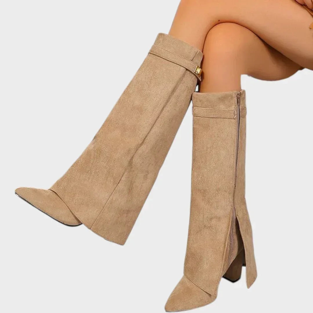 Lunara | High-Cut Suede Boots - Sarah and Emma Portland
