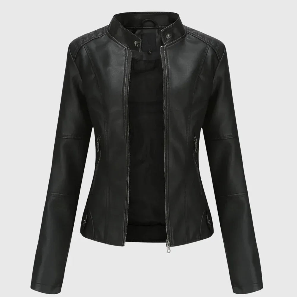 Giorgina™ - Stylish Leather Jacket for Women - Sarah and Emma Portland