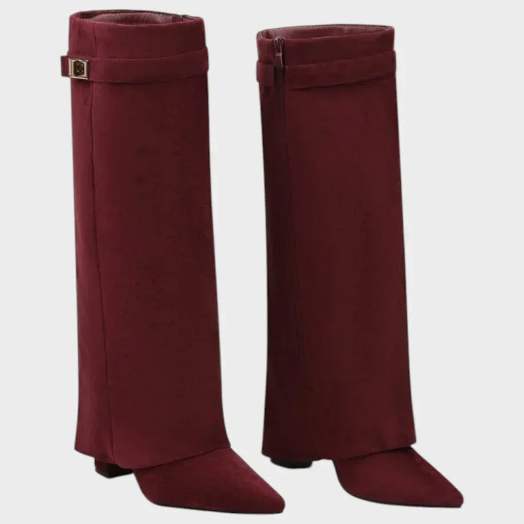 Lunara | High-Cut Suede Boots - Sarah and Emma Portland