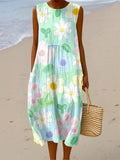 Erin | Pastel Blossom Midi Dress