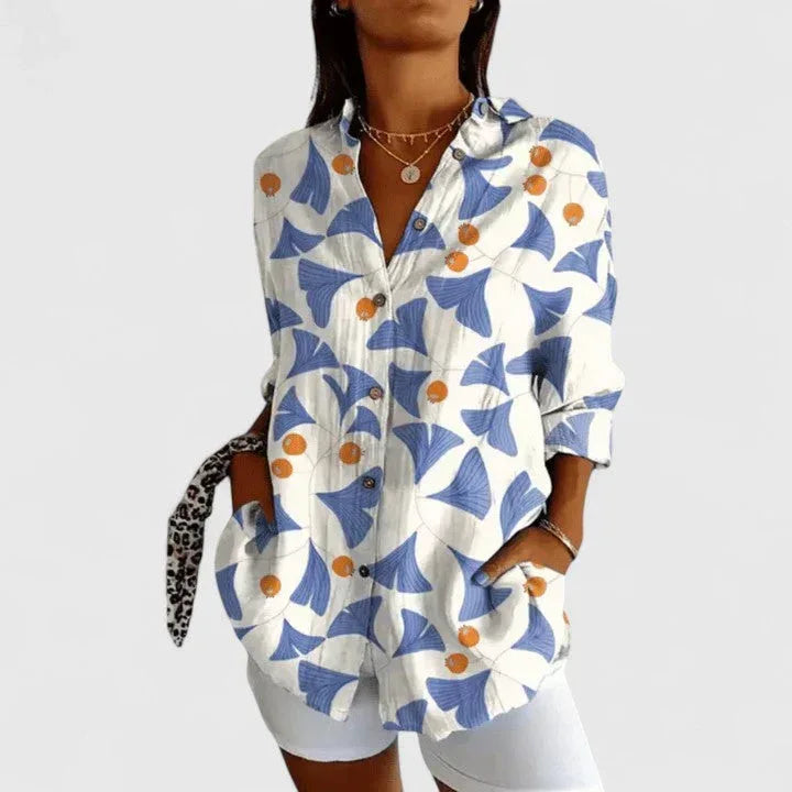 Katarine | Elegant Floral Blouse - Sarah and Emma Portland