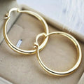 Large Golden Hoop Earrings - Sarah and Emma Portland