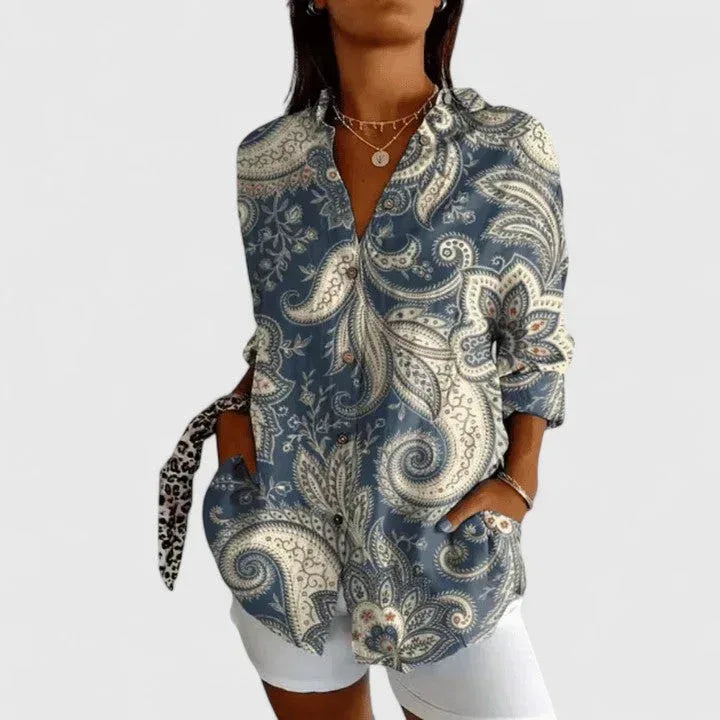 Katarine | Elegant Floral Blouse - Sarah and Emma Portland