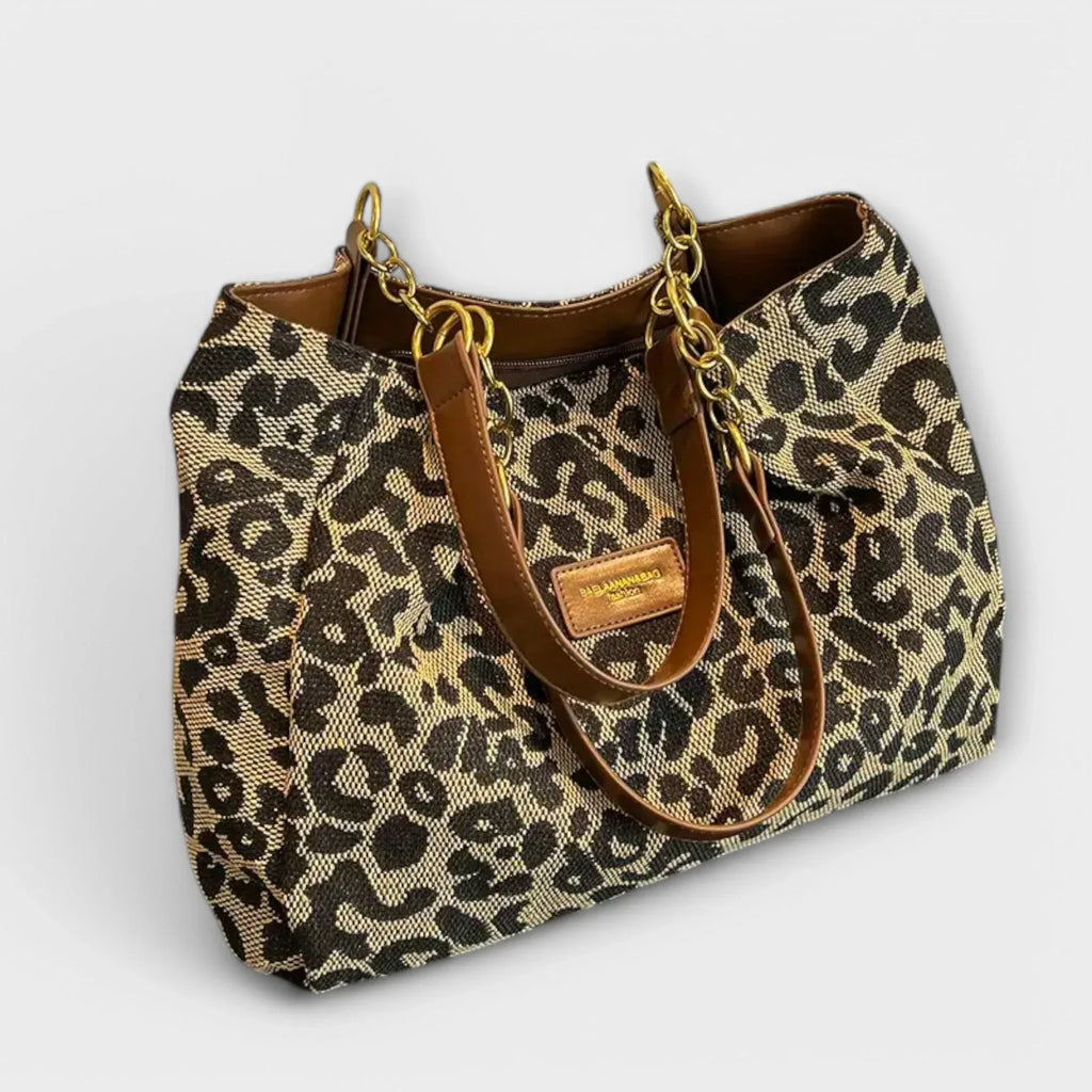 Josephine - Leopard Canvas Tote - Sarah and Emma Portland