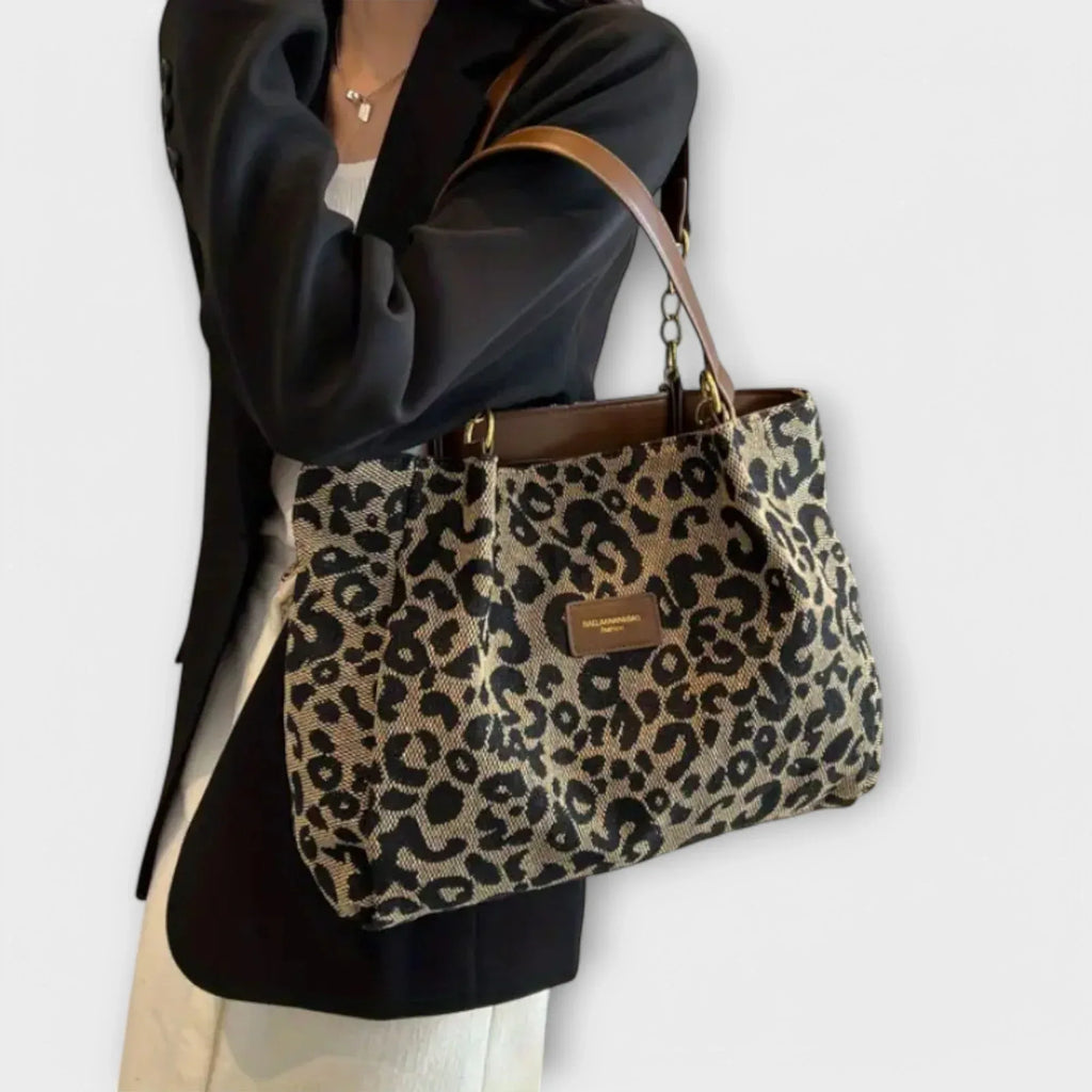 Josephine - Leopard Canvas Tote - Sarah and Emma Portland
