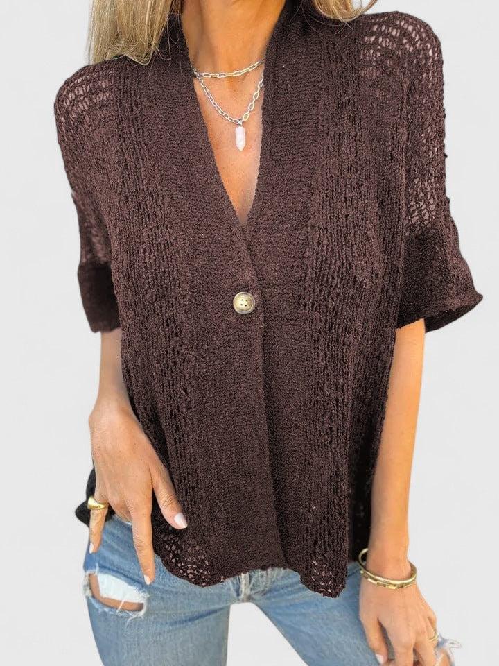 Calista | Elegant Knitted Shirt - Sarah and Emma Portland
