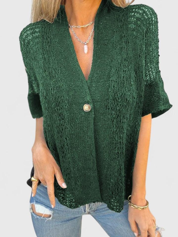 Calista | Elegant Knitted Shirt - Sarah and Emma Portland