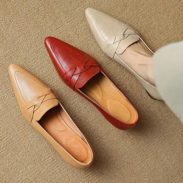 SOFIA GENUINE LEATHER LOAFERS - Sarah and Emma Portland