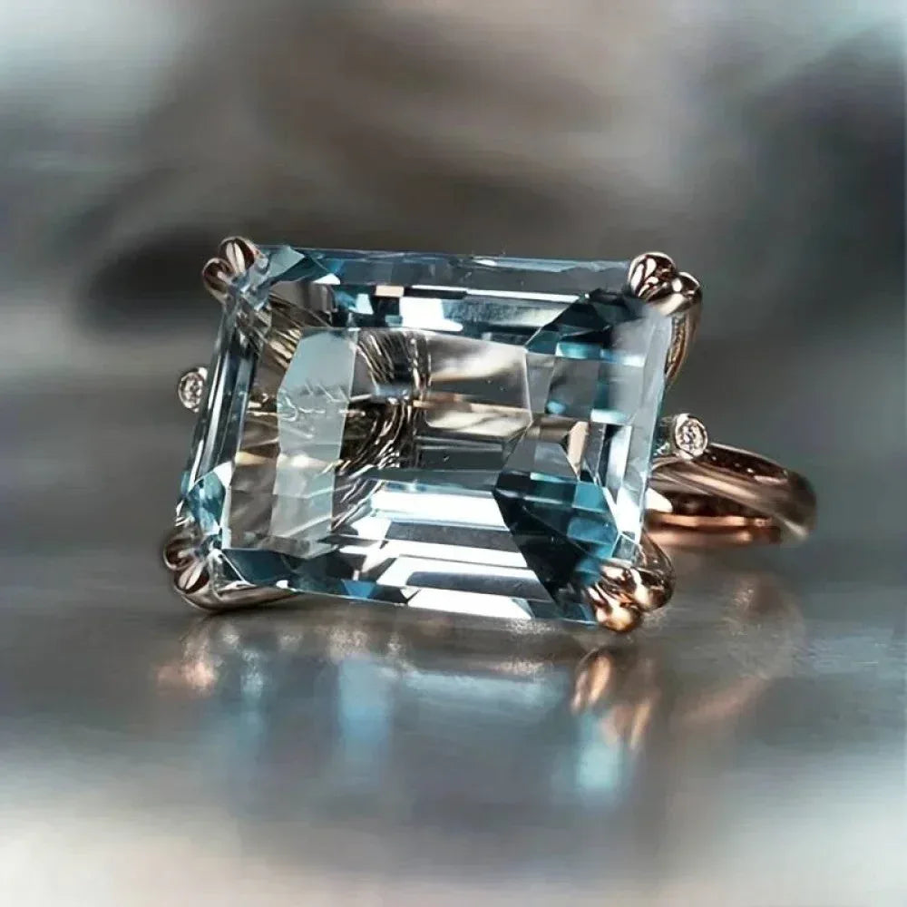 Classic Vintage Blue Zirconia Ring - Sarah and Emma Portland