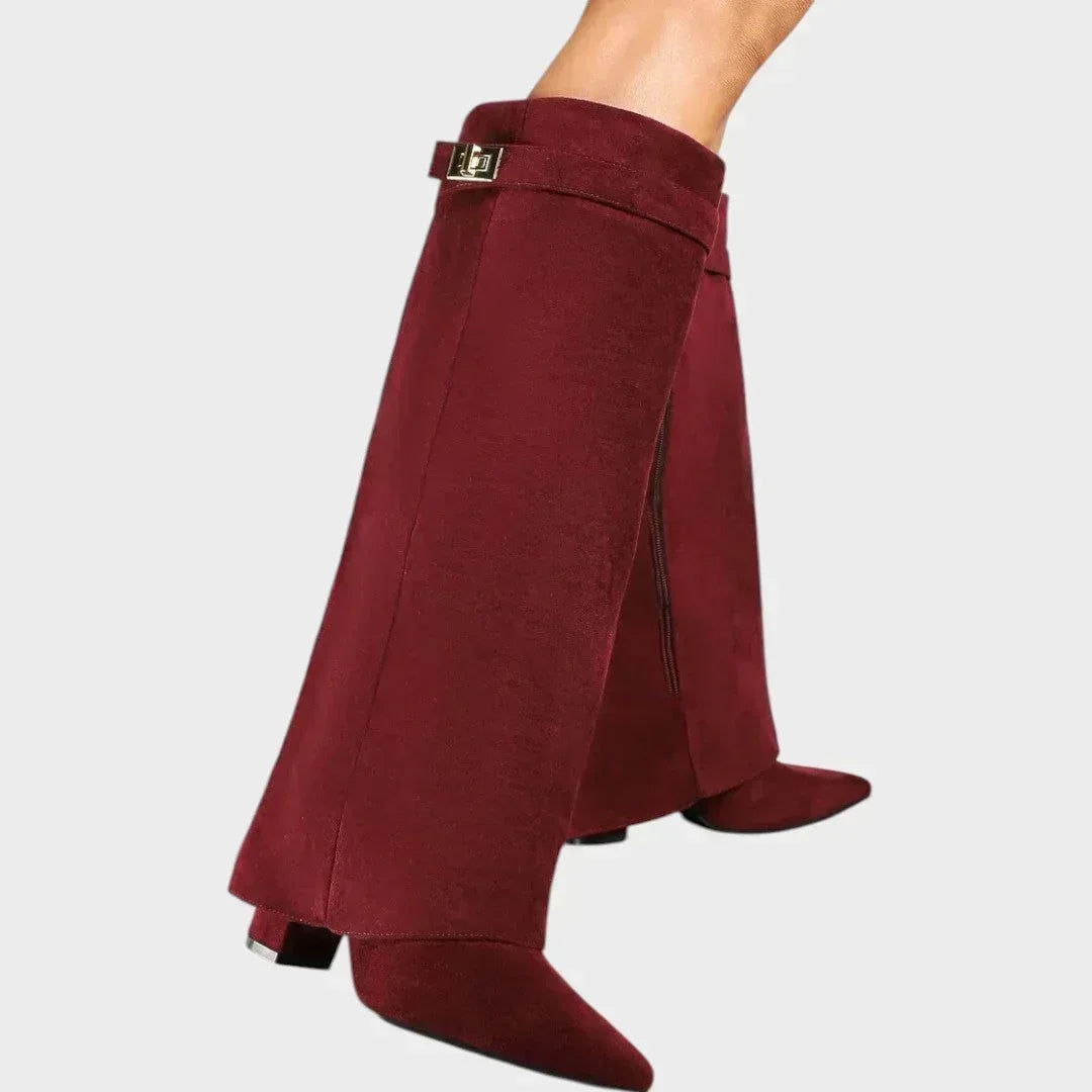 Lunara | High-Cut Suede Boots - Sarah and Emma Portland