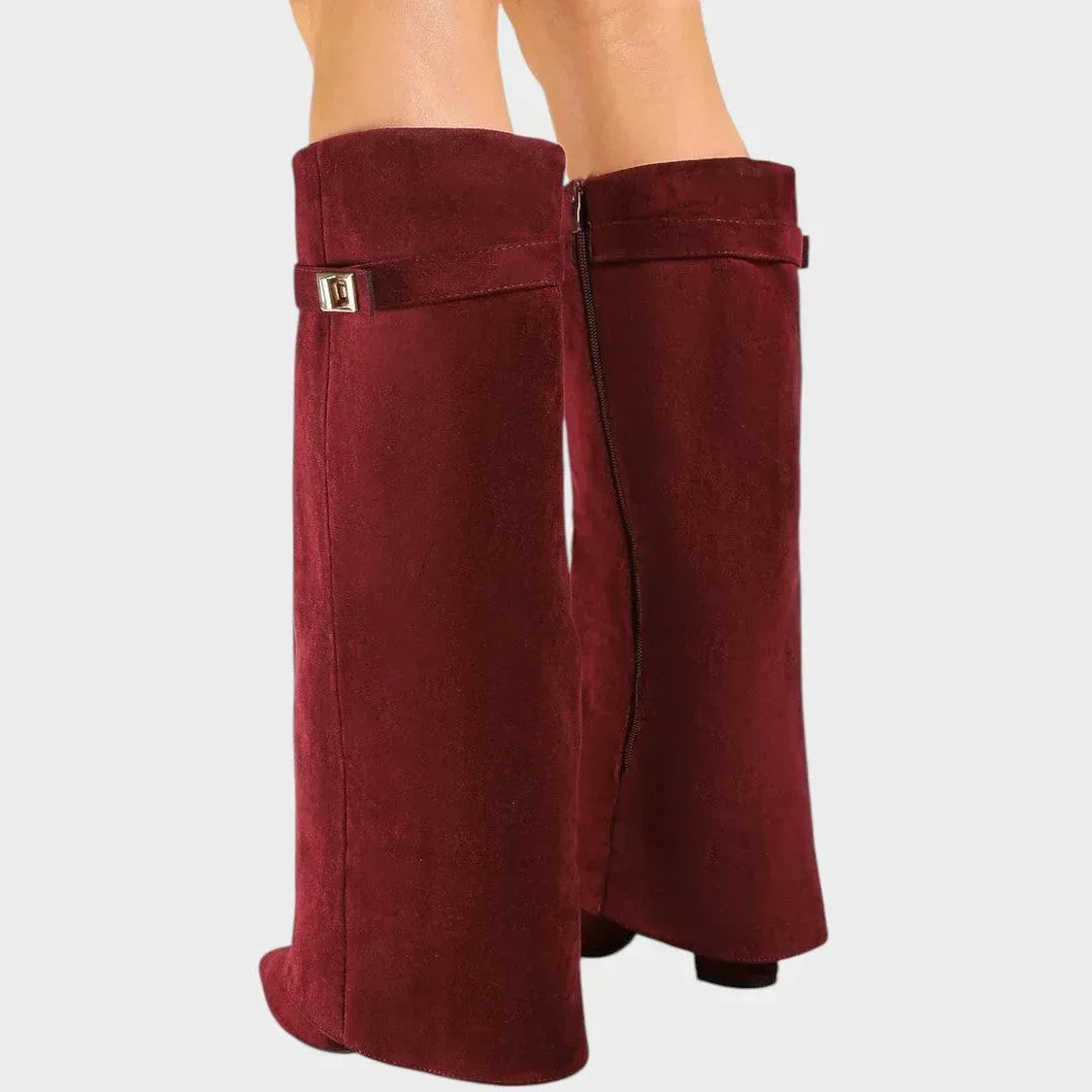 Lunara | High-Cut Suede Boots - Sarah and Emma Portland