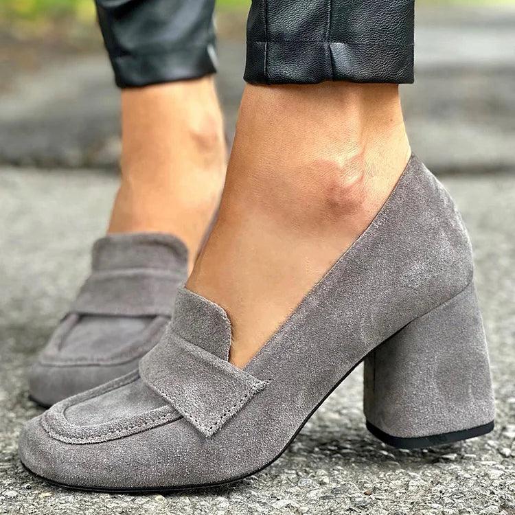 Alia™ | Block Heel Loafers - Sarah and Emma Portland