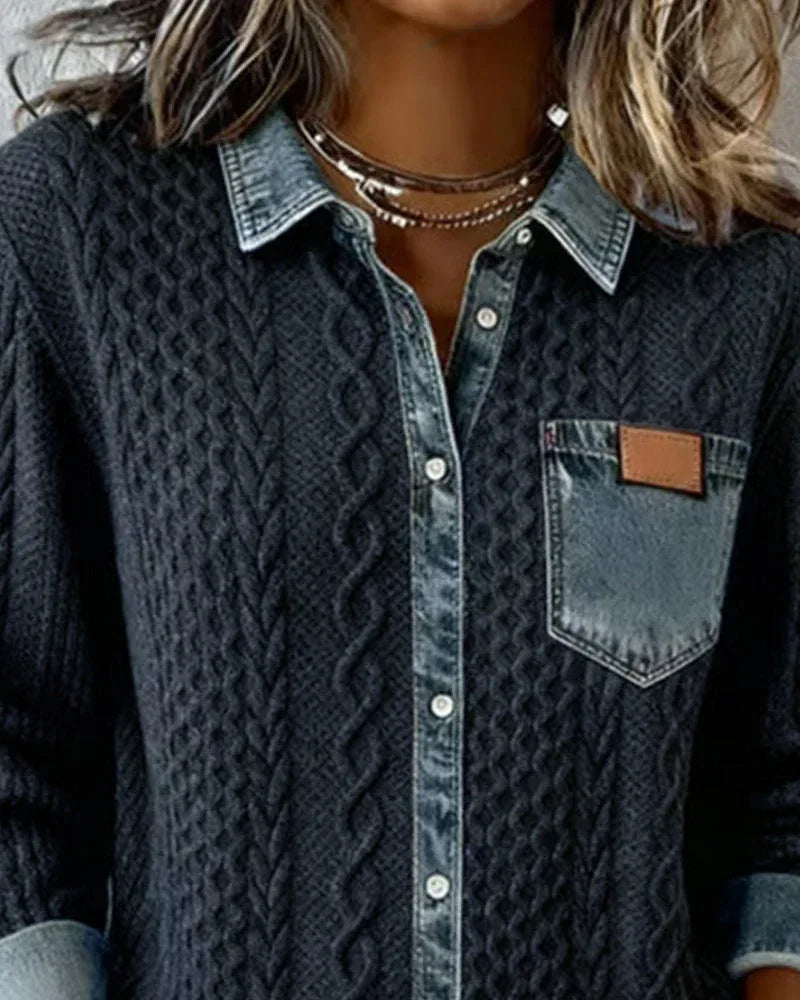 Ceir | Denim Patchwork Shirt - Sarah and Emma Portland