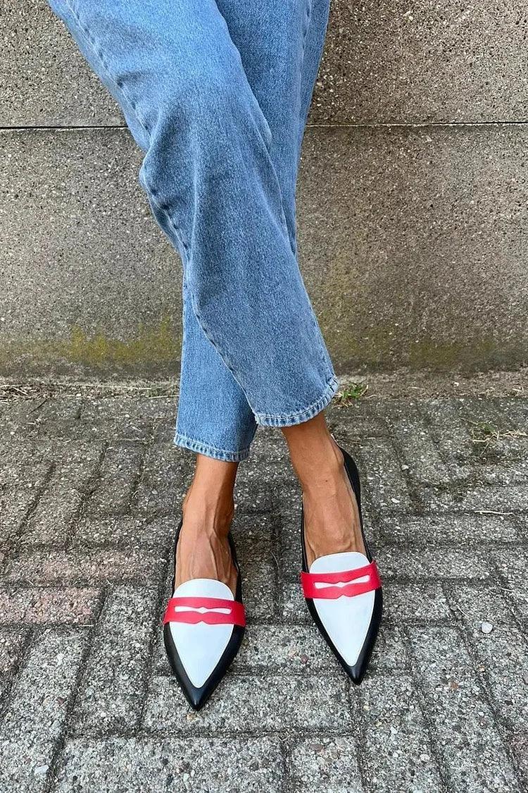 Lyna™ | Two-Tone Pointed Comfort Slippers - Sarah and Emma Portland