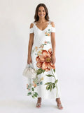 Camila | Floral Off-Shoulder A-Line Maxi Dress