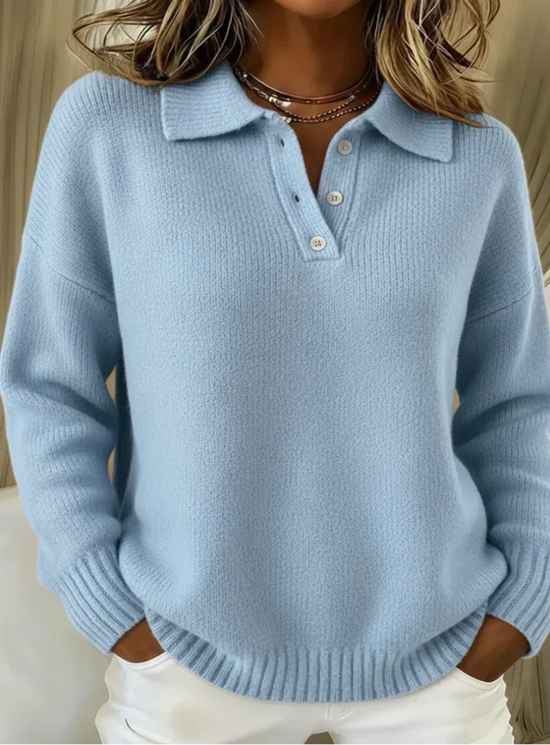 Maribel | Knit Polo Sweater - Sarah and Emma Portland