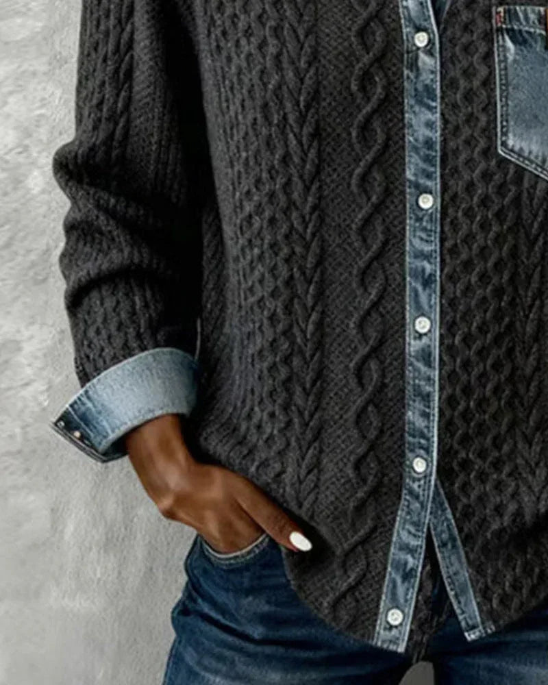 Ceir | Denim Patchwork Shirt - Sarah and Emma Portland