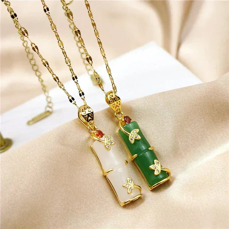 Jade Amulet Necklace - Sarah and Emma Portland