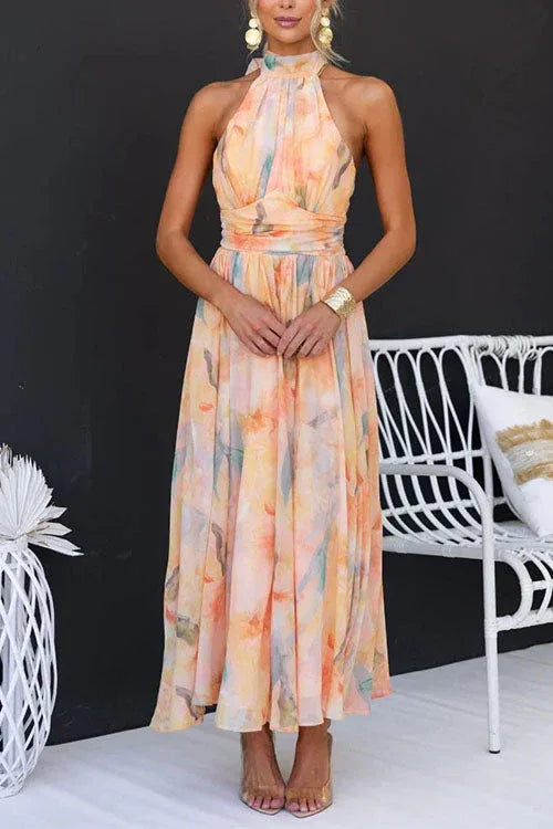 Halter™  | Maxi Dress with Print