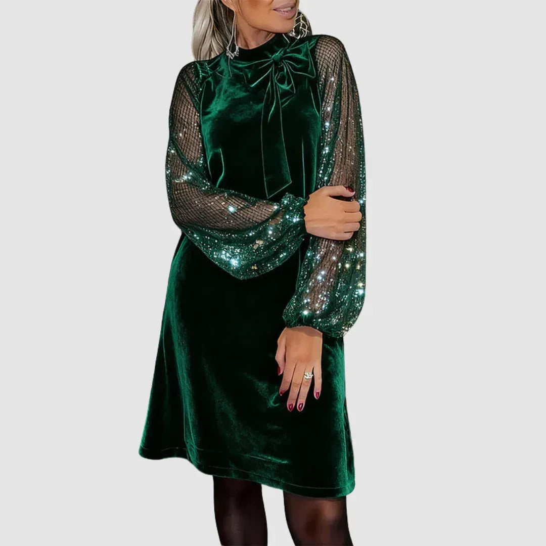 Martina™ Elegant Suede Dress - Sarah and Emma Portland