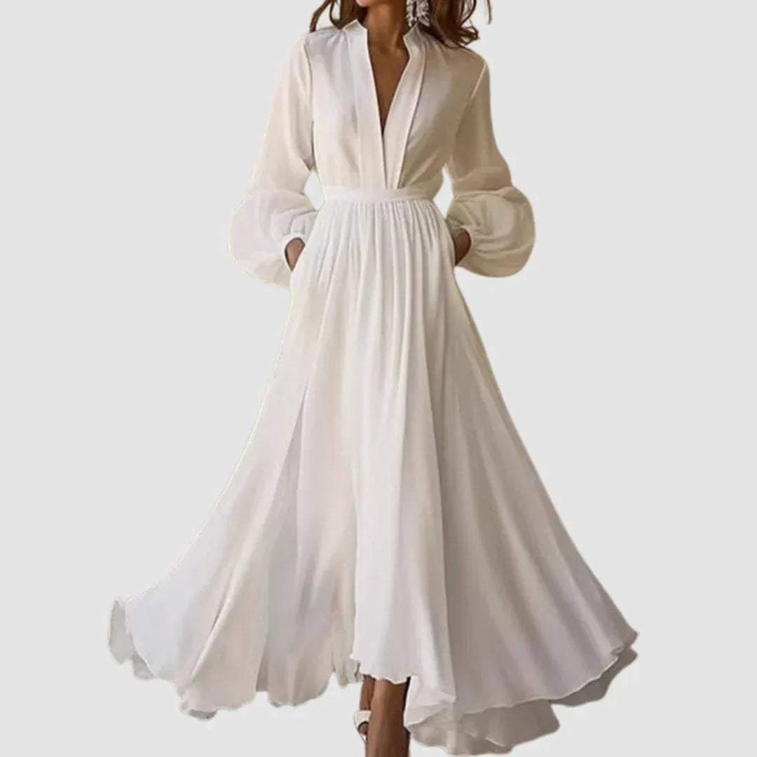 Deonna™ V-Neck Ruffled Maxi Dress - Sarah and Emma Portland