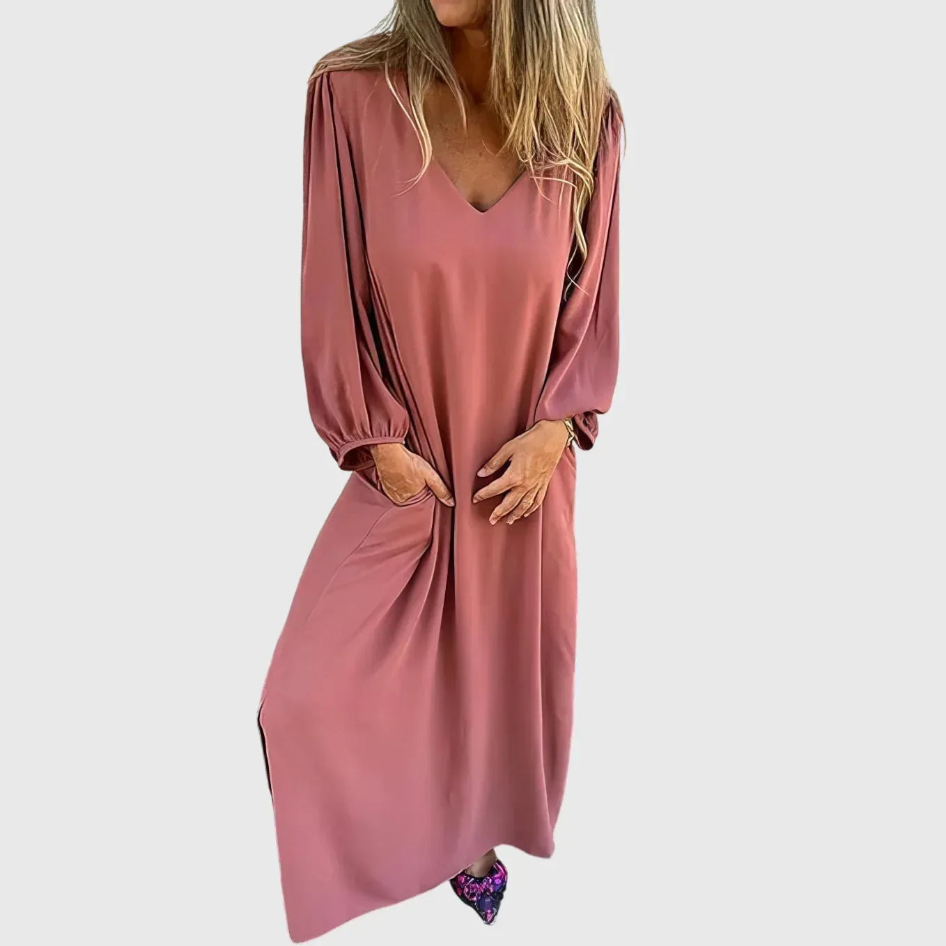 Carol™ - Long Boho Dress with Pockets - Sarah and Emma Portland
