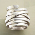 Antique Thick Layer Silver Ring - Sarah and Emma Portland