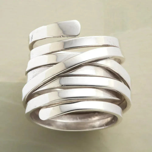 Antique Thick Layer Silver Ring - Sarah and Emma Portland