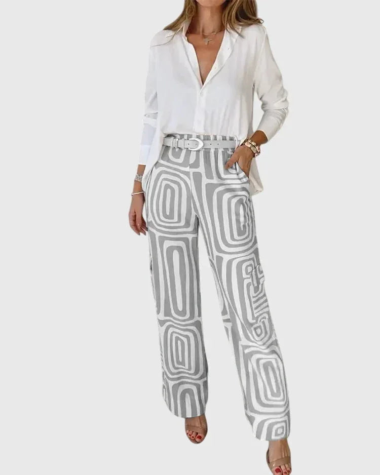 Emilia™ | Stylish Pants + Free Blouse & Belt - Sarah and Emma Portland