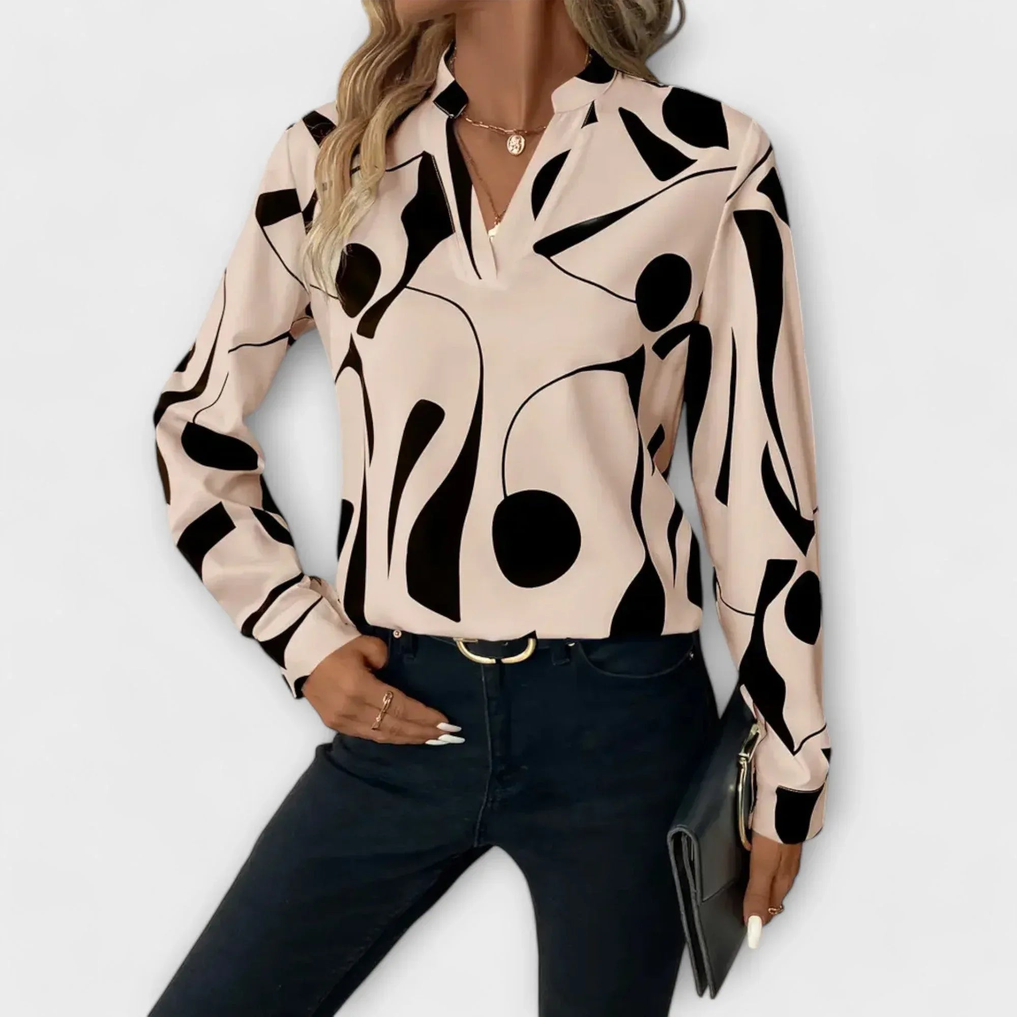 Lara | Elegant Blouse With Design - Sarah and Emma Portland