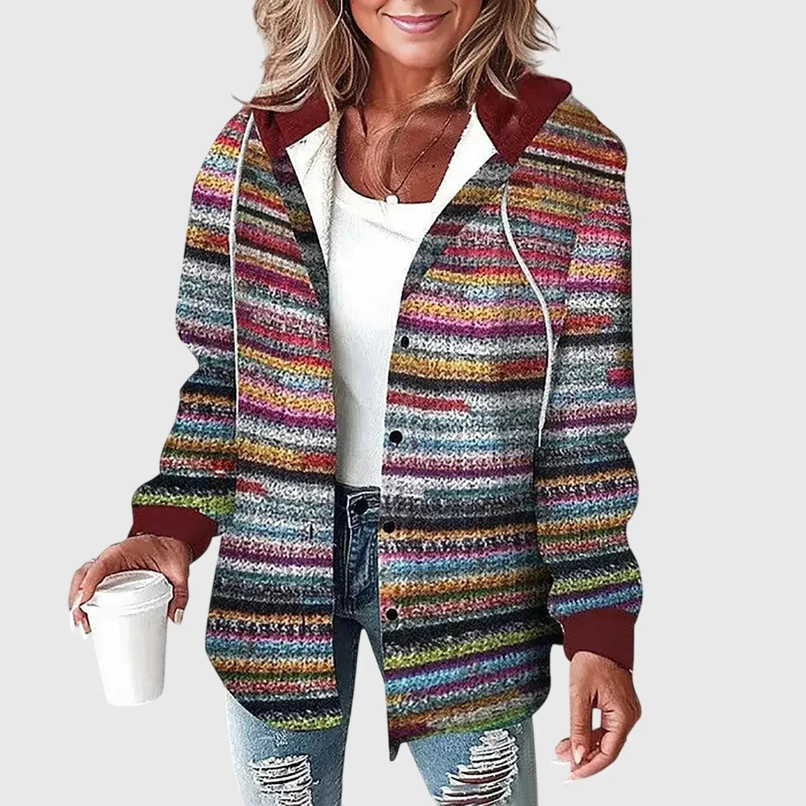 Martina™ | Women's Mesh Button Placket Jacket - Sarah and Emma Portland