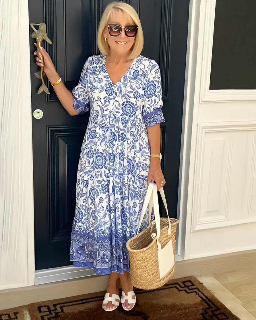 Keisha | Graceful V-Neck Floral - Sarah and Emma Portland
