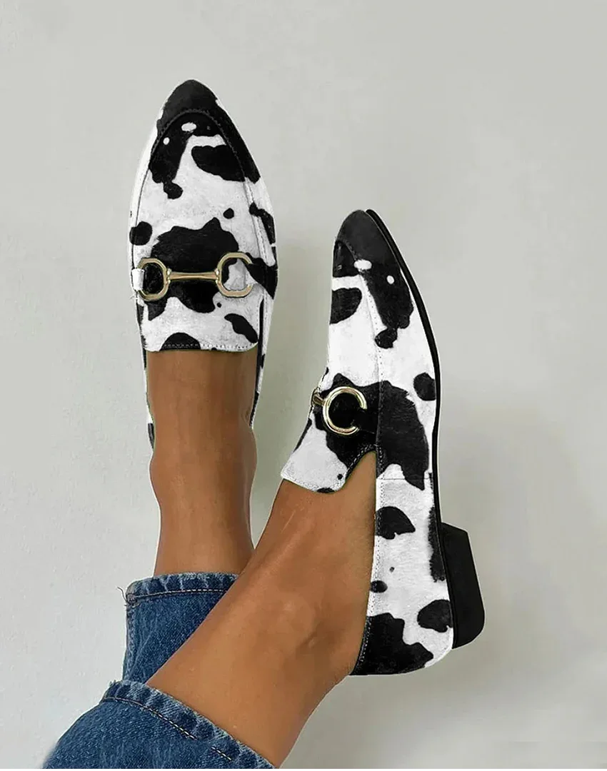 Zeya™ | Printed Buckle Detail Loafers - Sarah and Emma Portland