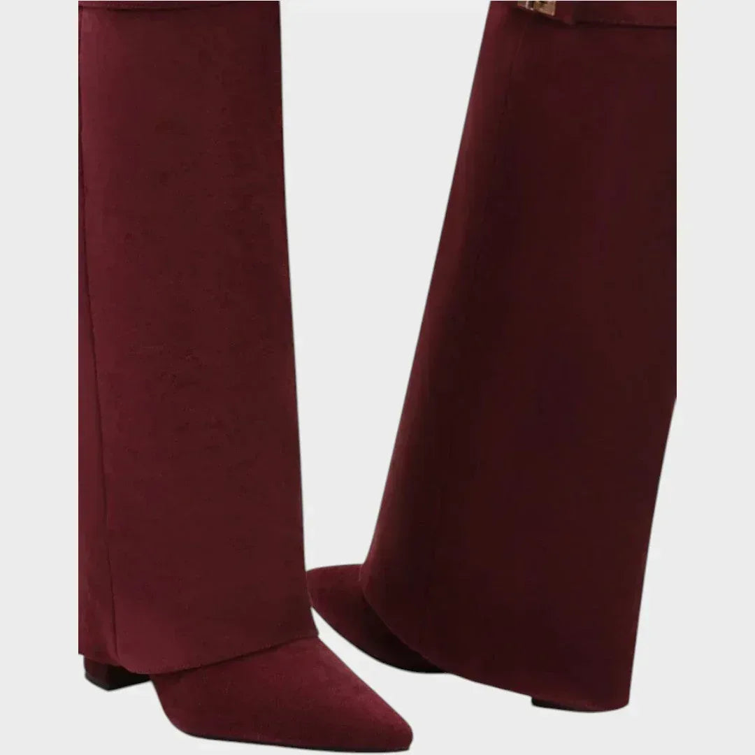 Lunara | High-Cut Suede Boots - Sarah and Emma Portland