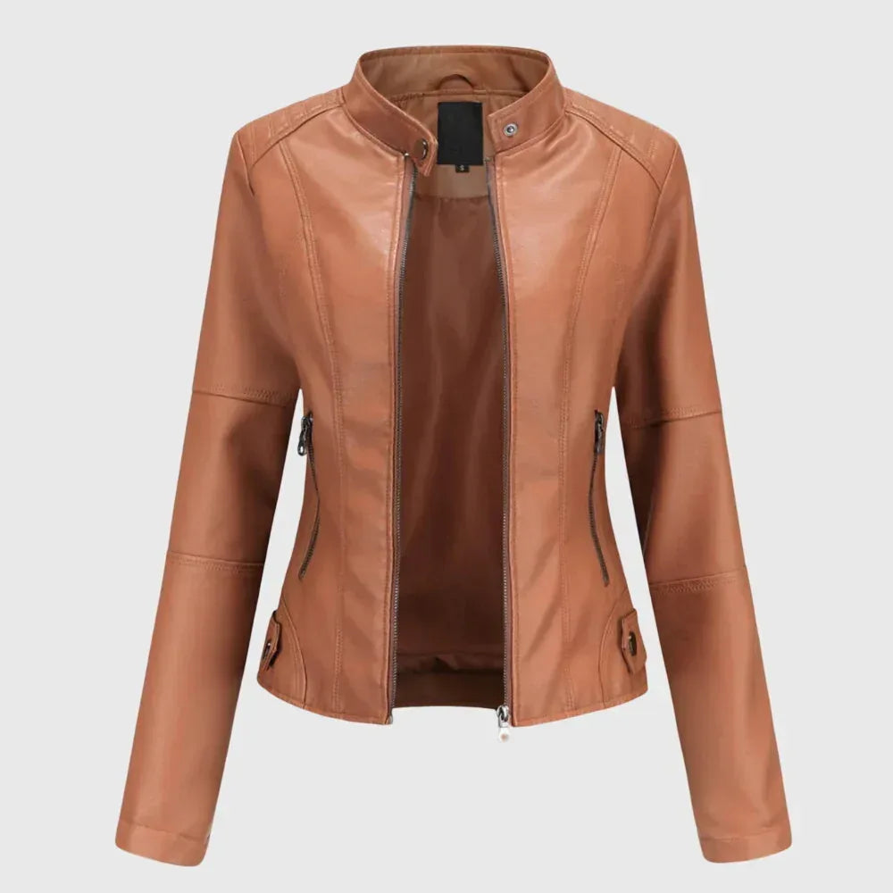Giorgina™ - Stylish Leather Jacket for Women - Sarah and Emma Portland