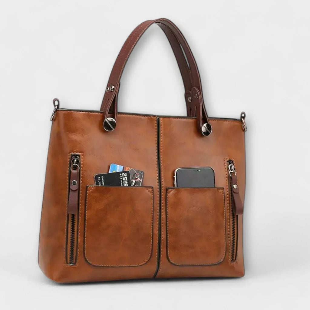 Lora - Elegant Leather Bag - Sarah and Emma Portland