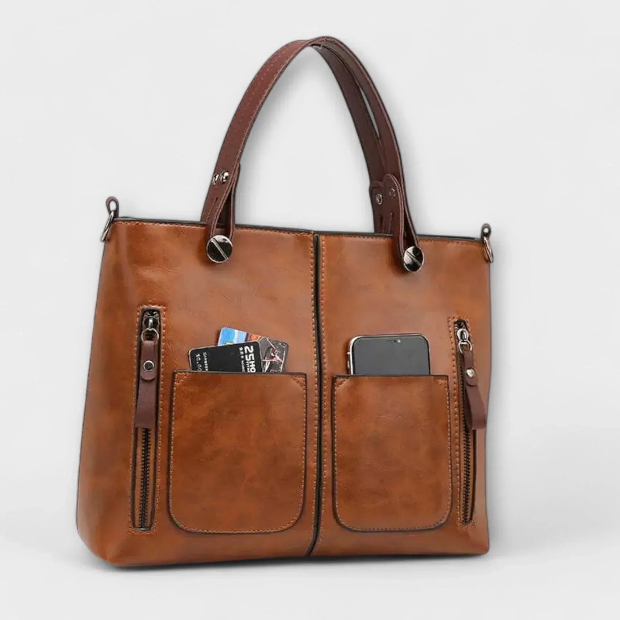 Lora - Elegant Leather Bag - Sarah and Emma Portland