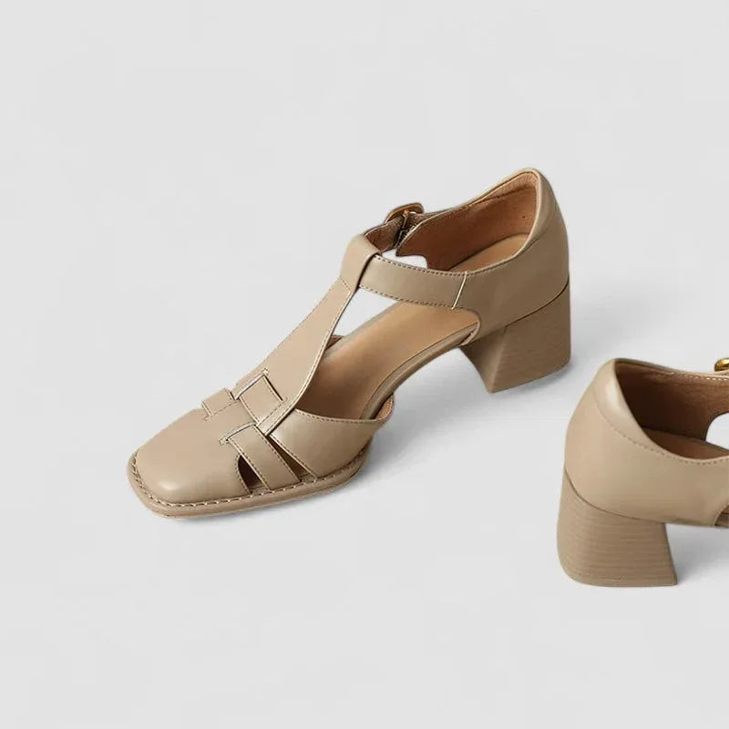 Elyxiana | Orthopedic T-Strap Block Heels - Sarah and Emma Portland