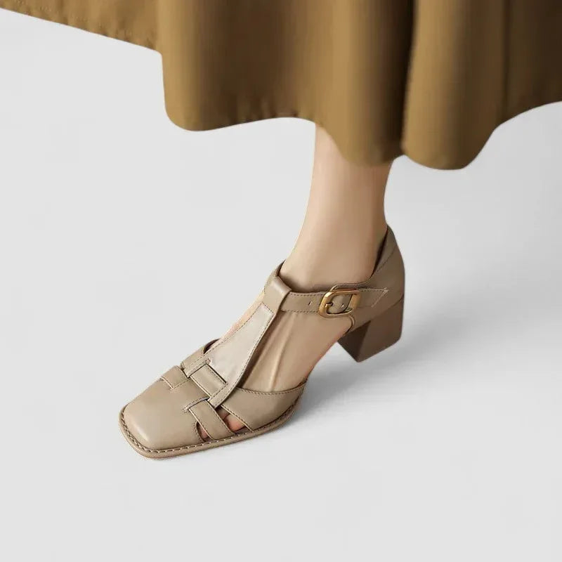 Elyxiana | Orthopedic T-Strap Block Heels - Sarah and Emma Portland