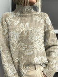 Alicia | Timeless Vintage Floral Turtleneck Sweater - Sarah and Emma Portland
