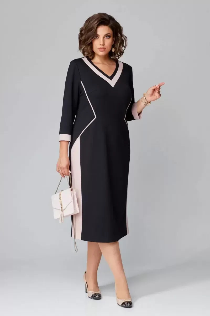 Alexa™ Elegant V-neck dress - Sarah and Emma Portland